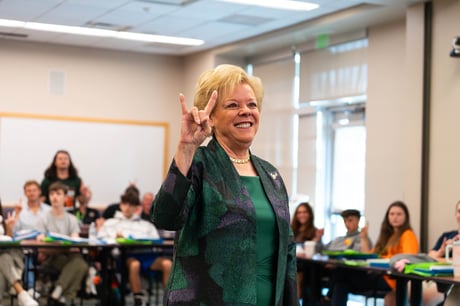 President Law welcomes high school students
