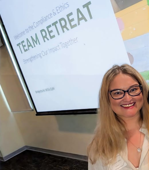 Bridgette Willis leads a retreat.