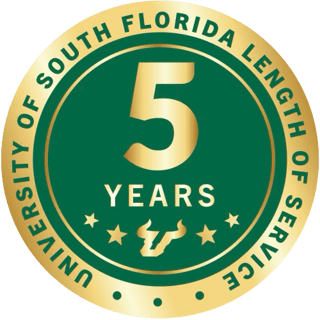 USF five-year length of service badge.