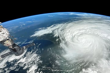 View from space of Hurricane Idalia in August 2023